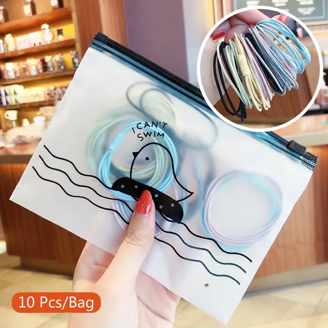 10/50/100 Pcs/Set Women Girls Colors Soft Scrunchies Elastic Hair Band Lady Lovely Solid Rubber Bands Female Hair Accessories 18-10 Pcs