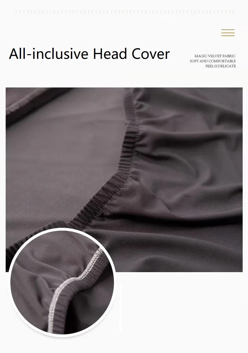  High Elastic All-inclusive Head Bed Cover Modern Brief Soft Headboard Cover Bed Back Dust Protector