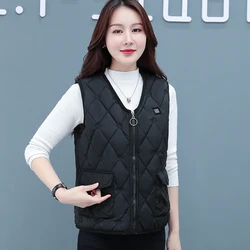 USB Women'S Charging Heating Cotton Coat Lightweight Intelligent Temperature Control Vest Warm Clothes Electric Jacket Lady