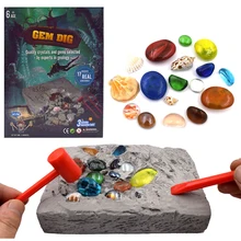 Jouets de minage, cristal de Pirate, trésor de gemmes d'antiquité, jouet minéral de extraction pour garçons et filles, jouet éducatif de technologie, cadeau