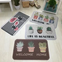 Печатные дверные маты С КАКТУСОМ, Противоскользящий коврик для прихожей, ванной комнаты, гостиной, спальни, ковры для дома, кухонный половик прямоугольный