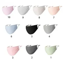 Унисекс зимняя плюшевая подкладка половина лица рот маска пылезащитный ветрозащитный Рот-муфельная