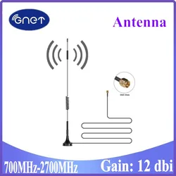 Antenne omnidirectionnelle SMA mâle WCDMA 4G LTE GSM, haut Gain, large bande 700MHz 2700MHz 2.4GHz 12dbi 