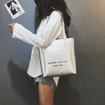 

2019 single shoulder bag female new Korean version of the simple portable slung large capacity soft leather PU bag