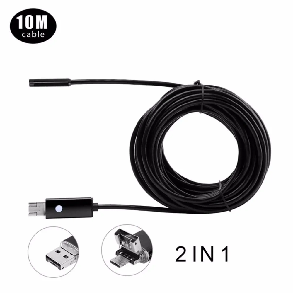 

10M 7mm Endoscope Camera HD USB Android Endoscope Waterproof 6 LED Borescope Inspection Camera Endoscope For Android PC