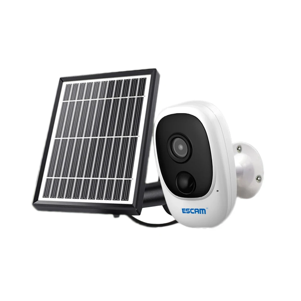 

ESCAM 1080P IP Camera Battery Solar Powered WIFI Camera Outdoor Waterproof Home Surveillance Security Camera with Solar Panel
