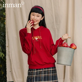 

INMAN 2020 Autumn Winter New Arrival Embroidered Hooded Youth Sports Style Handsome Big Bag Comfortable Hip-hop Sweatshirt