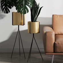 Iron Son Green Luo Одноместный для заземления балкон гостиная комнатный цветочный стеллаж Железный Художественный Цветочный горшок рама простота современный металл