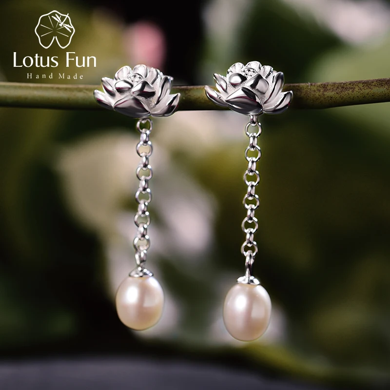 Lotus Fun Реальные Стерлингового Серебра 925 Природных Агат Творческий Ручной Изящных
