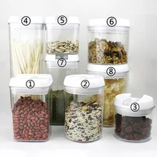 Пластиковая герметичная коробка для хранения пищевых продуктов, банки, банки, кухонные контейнеры для зерна PAK55