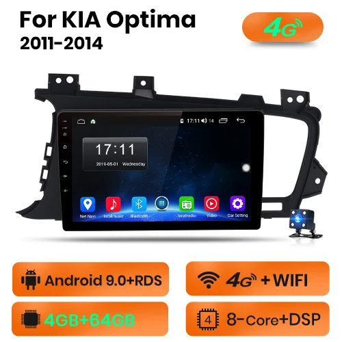 4G-WIFI (4GB-64GB) AWESAFE для Kia Optima 3 K5 2011 2012 2013 Автомобильный Радио Мультимедиа Видео плеер gps Нет 2din 2 din Android 8,1 2 ГБ+ 32 ГБ - Цвет: 4G-WIFI (4GB-64GB)