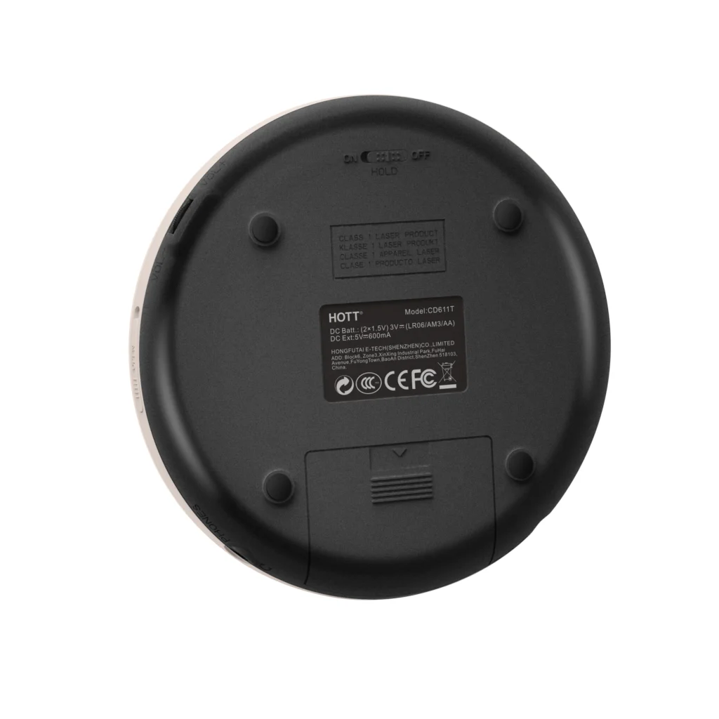 HOTT CD611T портативный Bluetooth CD плеер ЖК-дисплей анти-шок CD музыкальный автомобиль BT Музыка белый цвет