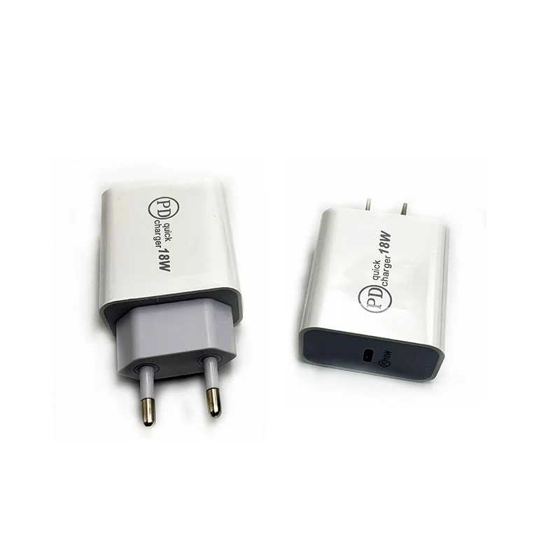 100 шт./лот BRSUANG 18 Вт PD Быстрая зарядка usb type-C PD зарядное устройство EU/US Разъем для samsung S10 Plus iPhone 11 iPad Pro адаптер питания