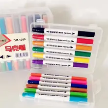 12 шт. художественные маркеры с двойной головкой масляного крючка, ручки для рисования, быстросохнущие перманентные канцелярские принадлежности для рисования студентов