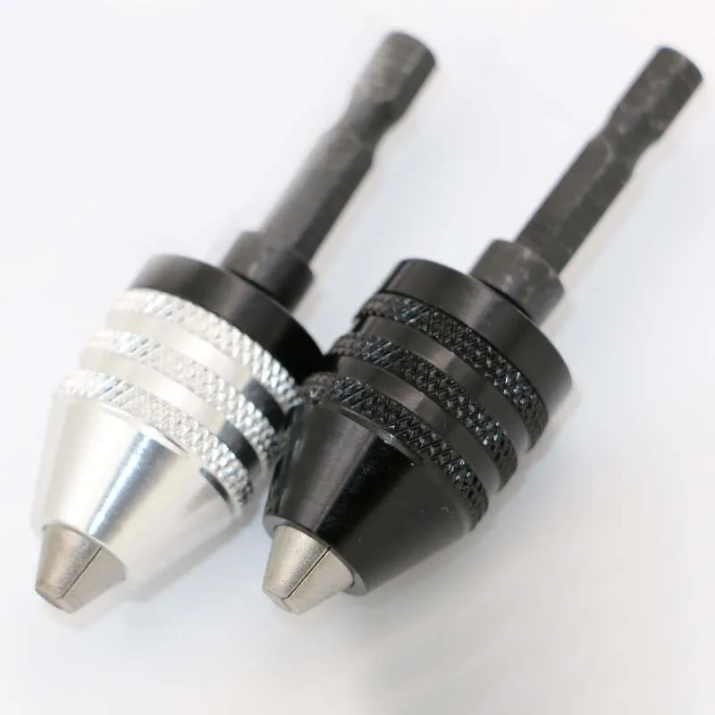 

3 Jaw Conversion Drill Chuck 0.3-6.5mm Hexagonal Shank Back Push Grinder Drill Bit Milling Collet Chuck For Electric Grinding