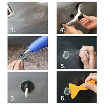 

Kit Dent Damage Tools Set Repair Rubber+Metal Replacement Car Motorcycles