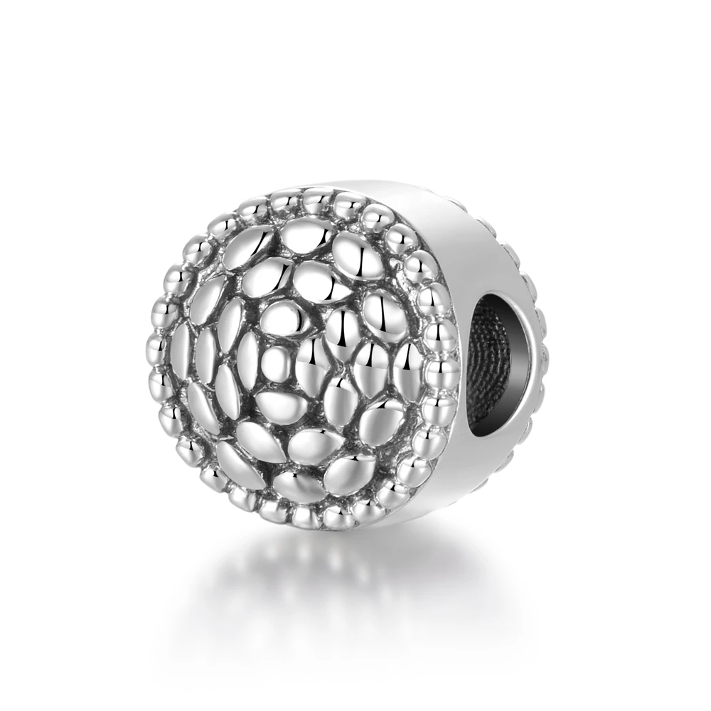 GW Real 925 Sterling Silver Lotus heart Flower Charms Beads Fits