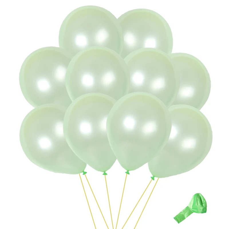 10pcs lightgreen 10 шт. розовые латексные гелиевые шары 10 дюймов воздушные шары с дизайном «сердце» надувные свадебные украшения Воздушные шары товары для дня рождения - Цвет: 10pcs lightgreen
