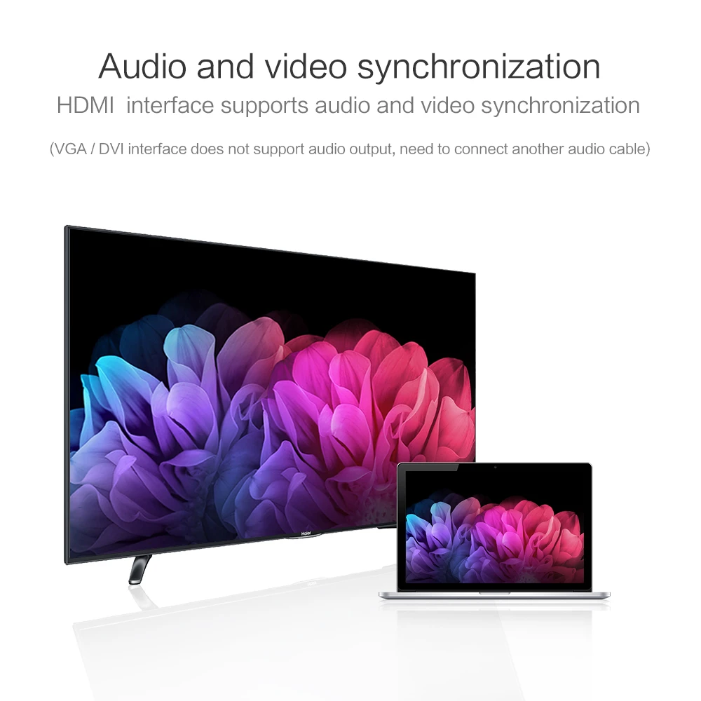 Адаптер 3 в 1 с Mini DP на HDMI переходник порта дисплея VGA кабель DVI для ПК Apple MacBook