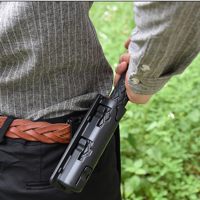 Support Bâton Extensible Rotation 360° Pour Diamètre 2,5 à 2,8 Cm - Fixation Ceinture Molle