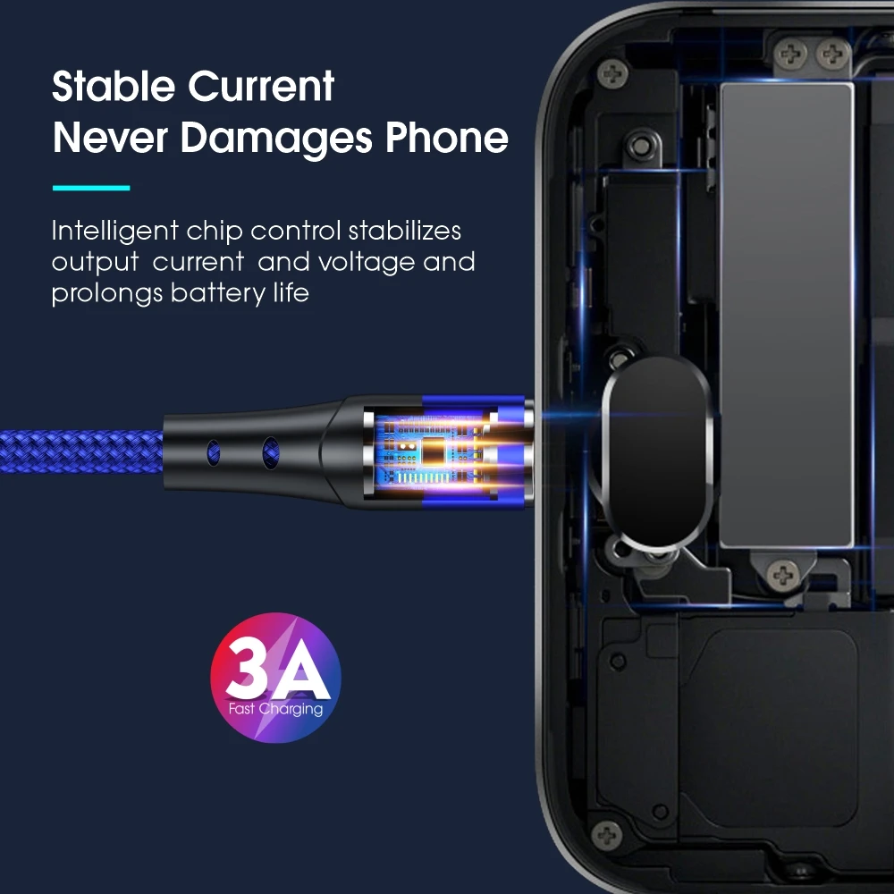 Магнитный кабель Vothoon для быстрой зарядки Micro USB Type C iPhone Samsung провод передачи