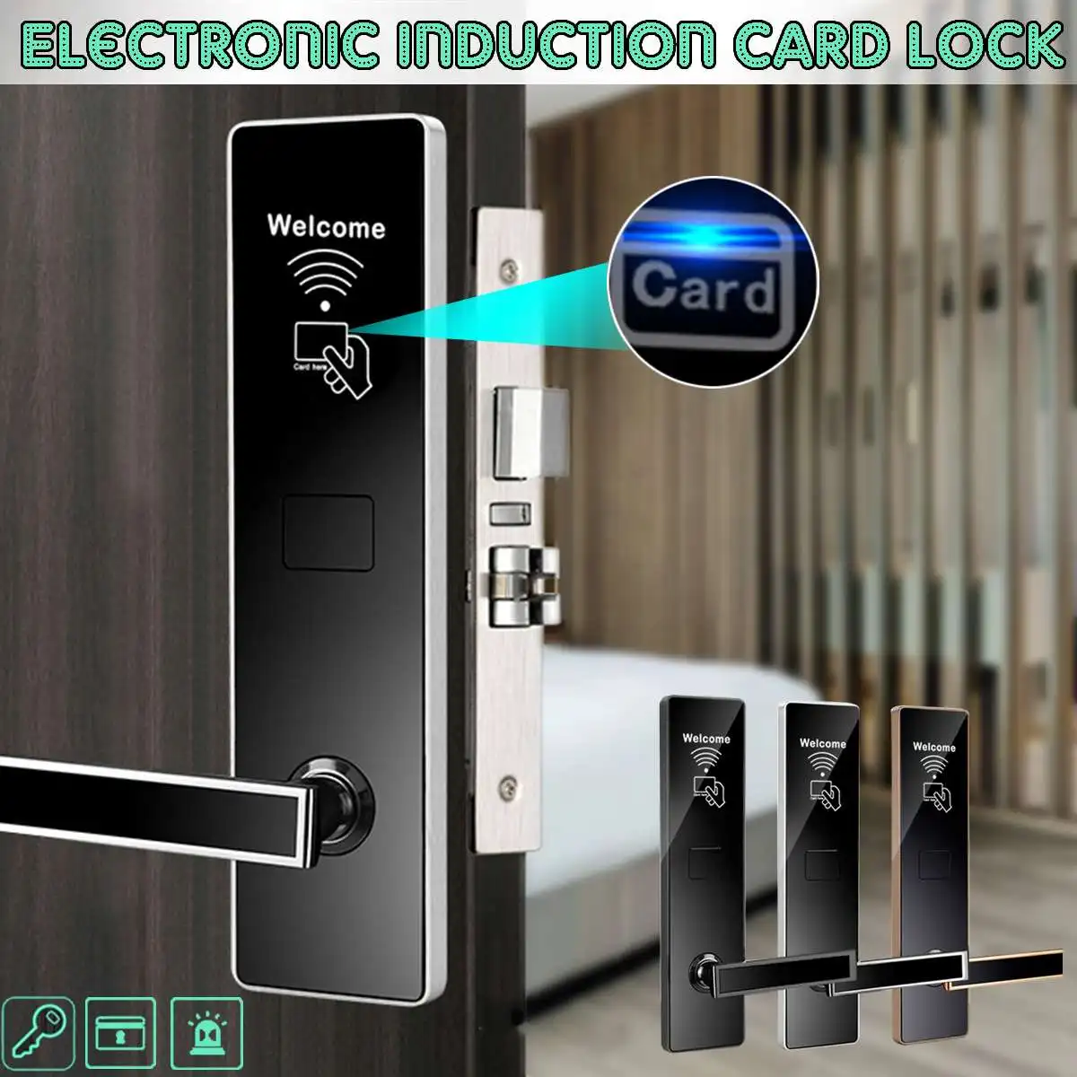 

Electric Magnetic Card Door Lock Bolt Lock Electronic Door Lock for Home Hotel Apartment Security Intelligent Smart Hotel Lock