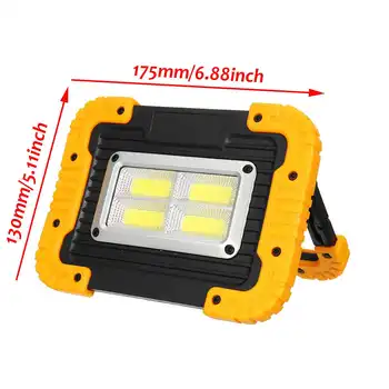 

Portable Spotlight LED Solar Power Work Light USB Charging Outdoor Camping Emergency Light Solar Flood light Waterproof 80W
