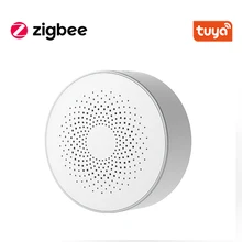 Tuya Smart Zigbee Siren Wireless Audible And Visible Alarm 100dB Anti-tamper AC Power