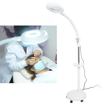 

Magnifying LED Beauty Salon Floor Lamp Adjustable Cold Light Tattoo Lamp with Wheels 200V Face Care Nail Art Salon LED Lamp