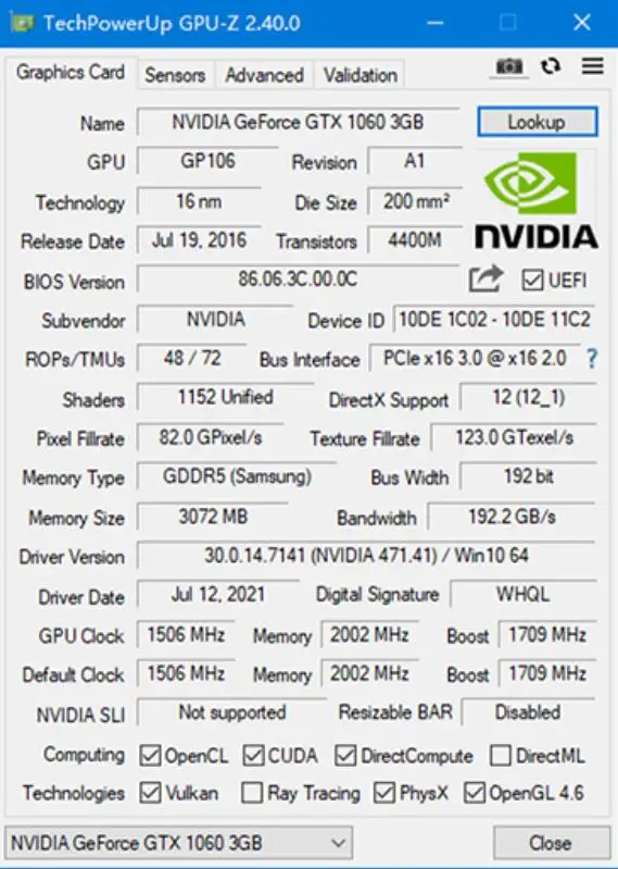 good pc graphics card Original Brand NVIDIA GTX1060 3GB GDDR5 192bit HDMI DP 1152SPs Desktop Graphics Card display card for pc