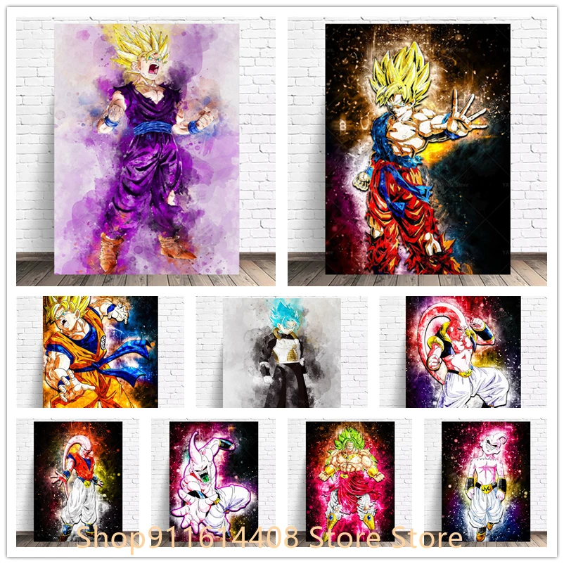 DIY 5D Diamond Painting Dragon Ball Japanese Anime Diamond Embroidery Cross Stitch Kits Goku Mosaic Wall Art Home Decor