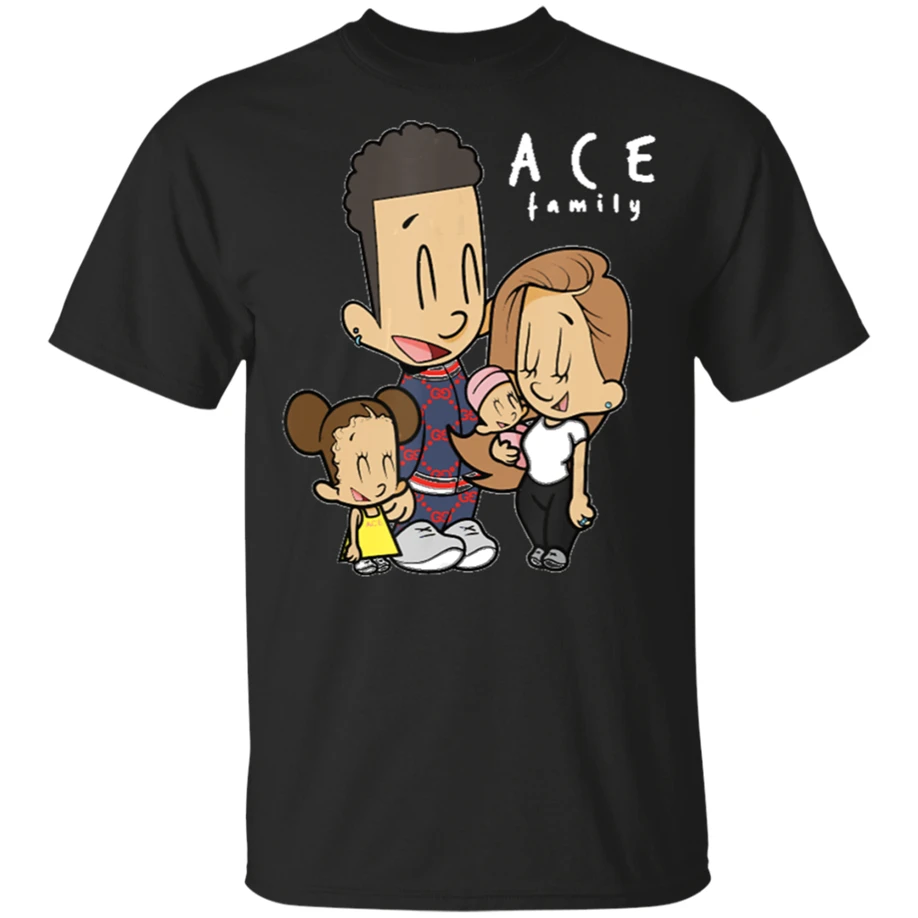 Men'S Ace/белая футболка для всей семьи с героями мультфильмов Размер M 3Xl стильная