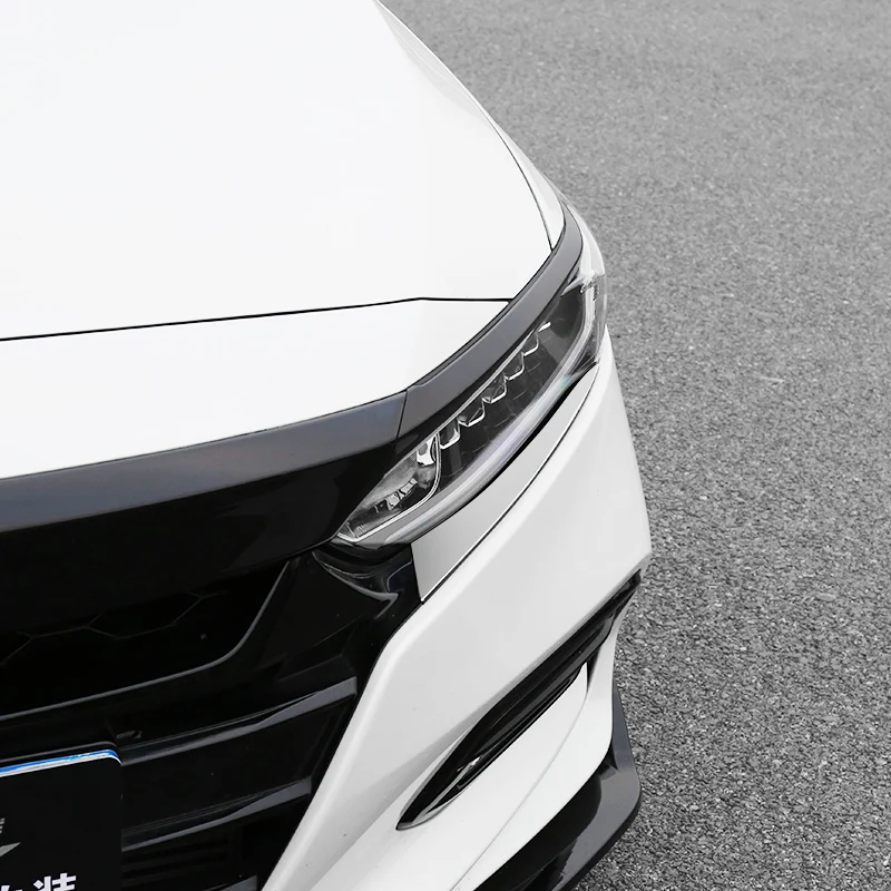 Для Honda Accord+ 10th нержавеющая сталь передняя фара для век Чехлы для автомобиля Stylign аксессуары