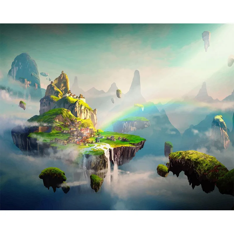 Paintings By Numbers landscape Art Pictures Hand Painted DIY Digital Oil Painting Drawing Canvas Coloring By Number Home Decor