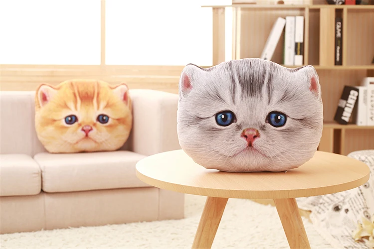 Simanfei Cat Pillow Plush Toys Dolls Stuffed Animals Kids Gift Travel Throw Pillow For Chairs Car Decorative Cushion Dakimakura