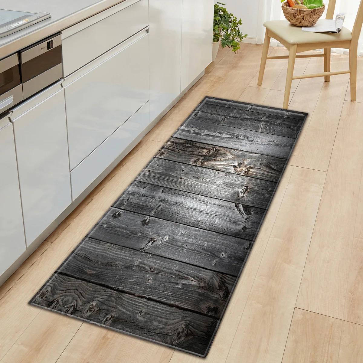 12 Styles Anti-slip Modern Kitchen Rugs Wood Grain Pattern Floor Carpet for Living Room Washable Doormat Bedroom Mat Home Decor