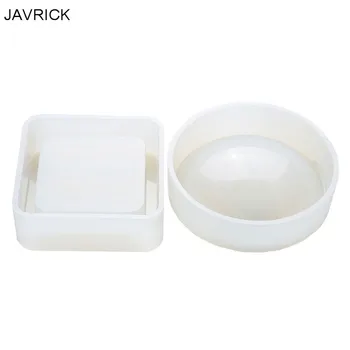 

2 Pcs Resin Crystal Epoxy DIY Pot Mold Ashtray Coaster Casting Silicone Mould Crafts Jewelry Making Tool