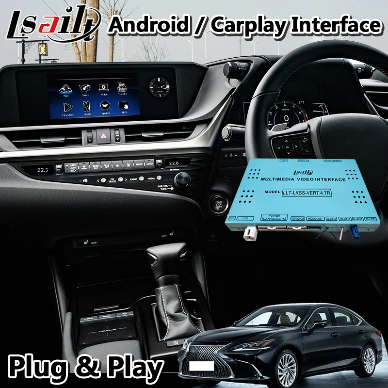 Lsailt 8 Inch Android Carplay Video Interface for Lexus ES250 ES 2018