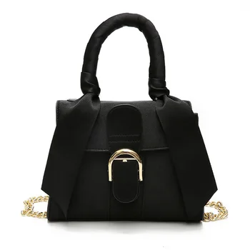 

Fashion Solid Color Luxury Messenger Bags Women Bow Chains Flap Bag LadiesShoulder Bags Female Shopping Phone Bag Girl