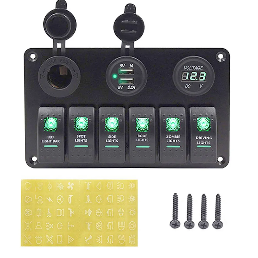 For Car SUV Marine RV Truck Camper Boat LED light 12V~24V Waterproof ON-OFF Toggle Switch Panel | Автомобили и мотоциклы