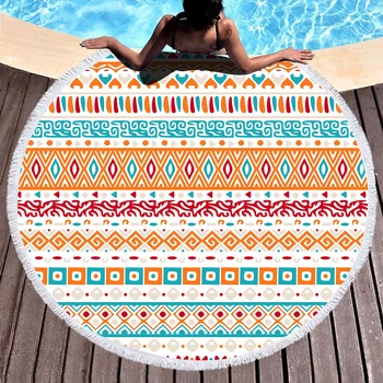 

Bohemian Beach Towel colorful Bath Towel Microfiber Fabric 150cm Size
