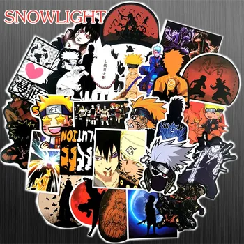 

100 pcs /lot Waterproof Japan Anime Naruto Sticker For Laptop Car Trunk Skateboard Guitar Fridge Backpack Decal Toy Stickers