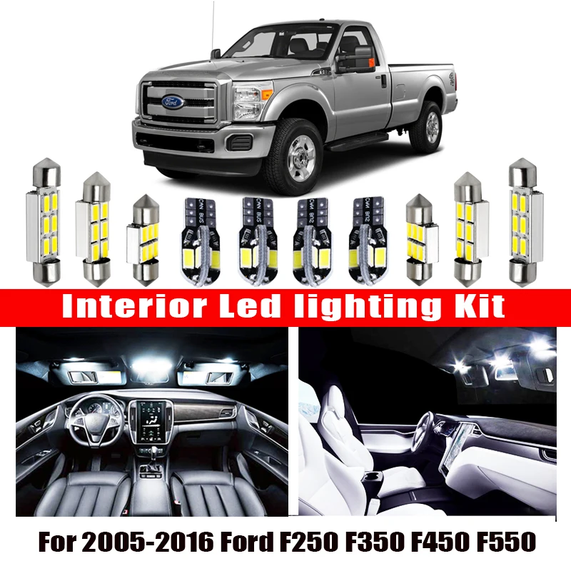 Для 2005-2016 Ford F250 F350 F450 F550 белые автомобильные аксессуары Canbus без ошибок