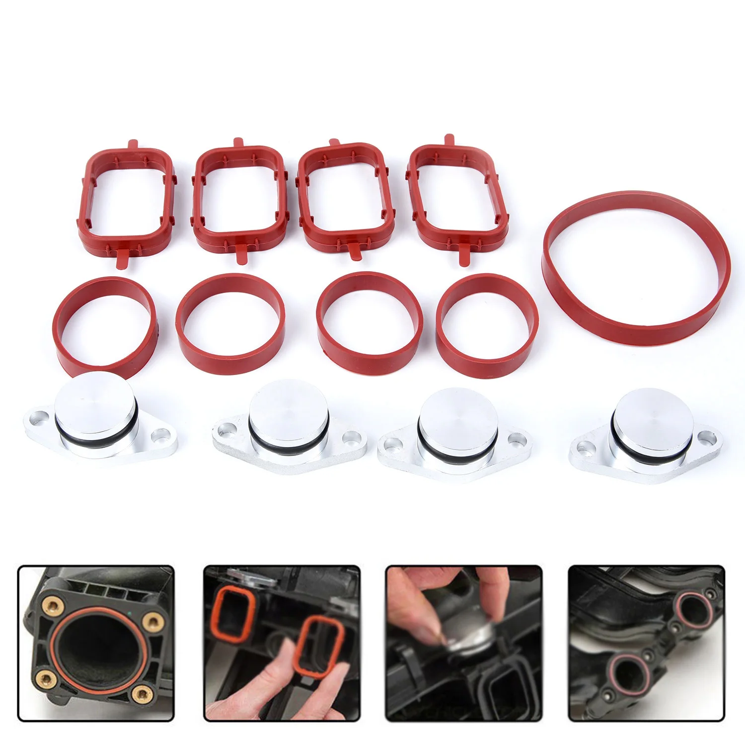 4Pcs Swirl Flap Bungs Set With 8 Gaskets For BMW M47 E46 320d 330d 525d | Автомобили и мотоциклы