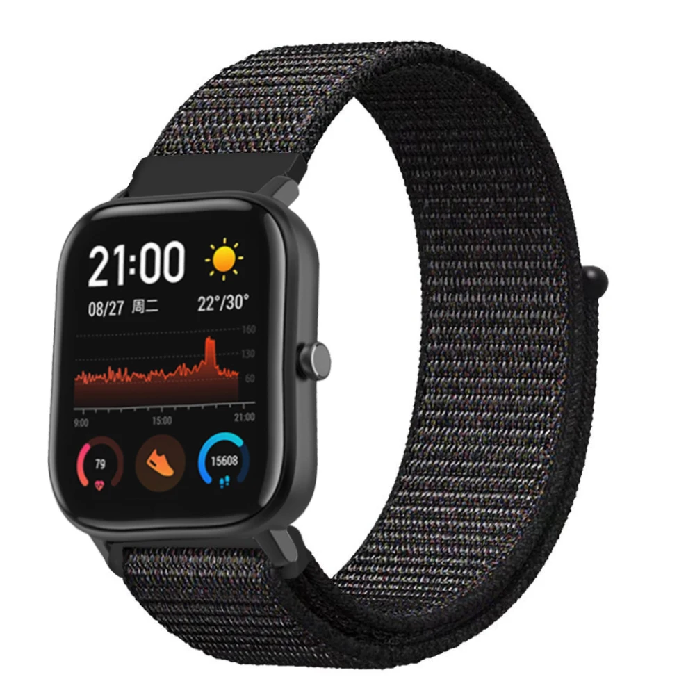 Для Huami Amazfit GTS Band 20 мм ультра мягкая петля нейлон холст сменный ремешок для часов легко снимается для Amazfit GTS браслет 20 мм