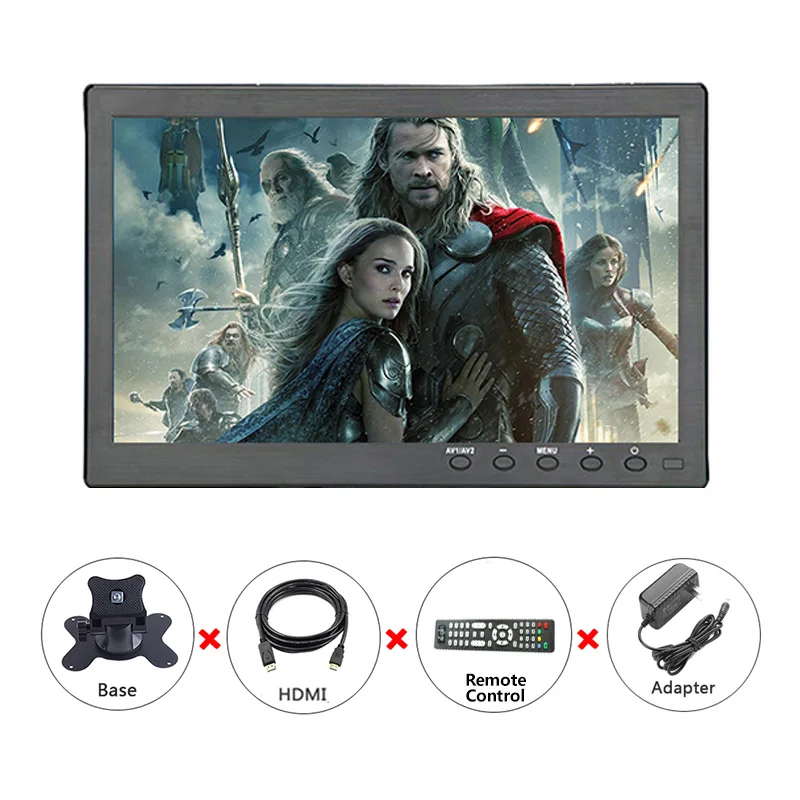 Портативный монитор 10 1 дюйма 1366x768 с VGA HDMI BNC USB входом для PS3/PS4 XBOX360 Raspberry Pi Windows 7 8
