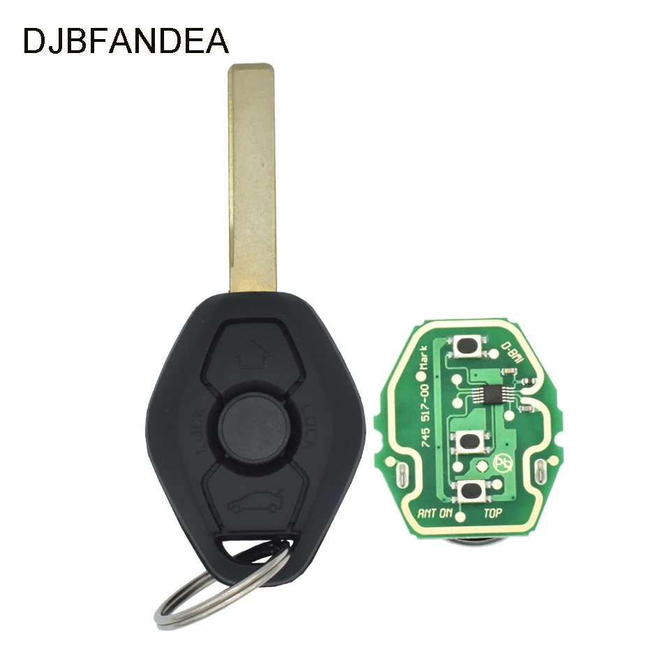 DJBFANDEA 3 кнопки Автомобильный Брелок дистанционного управления с ключом для BMW EWS X3