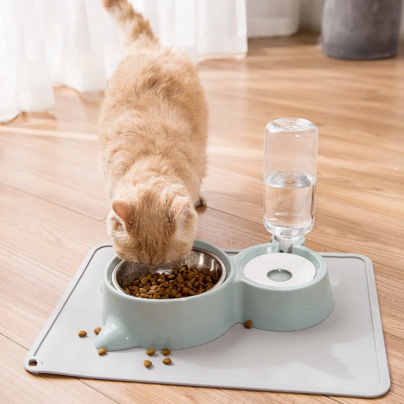 

Silicone Waterproof Dog Cat Pet Food Mats Tray - Non Slip Pet Dog Cat Bowl Mats Placemat - Dog Pet Cat Feeding Mat
