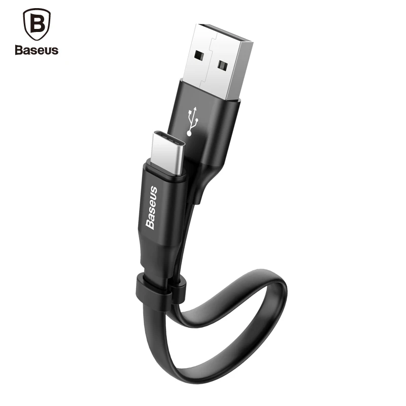 Baseus usb type c кабель короткий 20 см 3A Быстрая зарядка данных для samsung s8 s9 huawei oneplus 6 xiaomi 9 note 7 usb c кабель Android