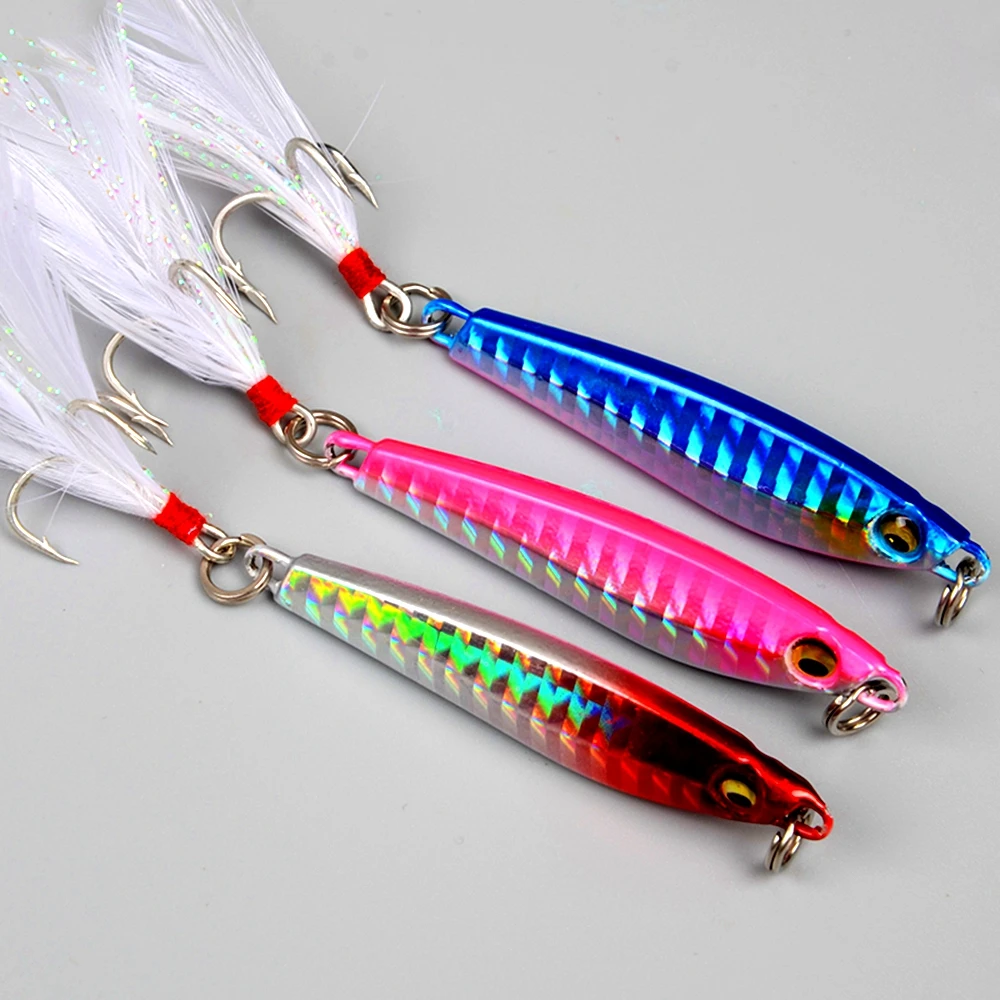 1 pcs Metal Casting Jig Spoon Fishing Lure 10 g 15g 20g Jigging Lead Sea Bass Lure Saltwater